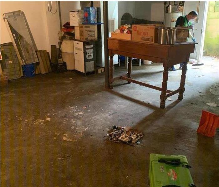 Water damage in a home